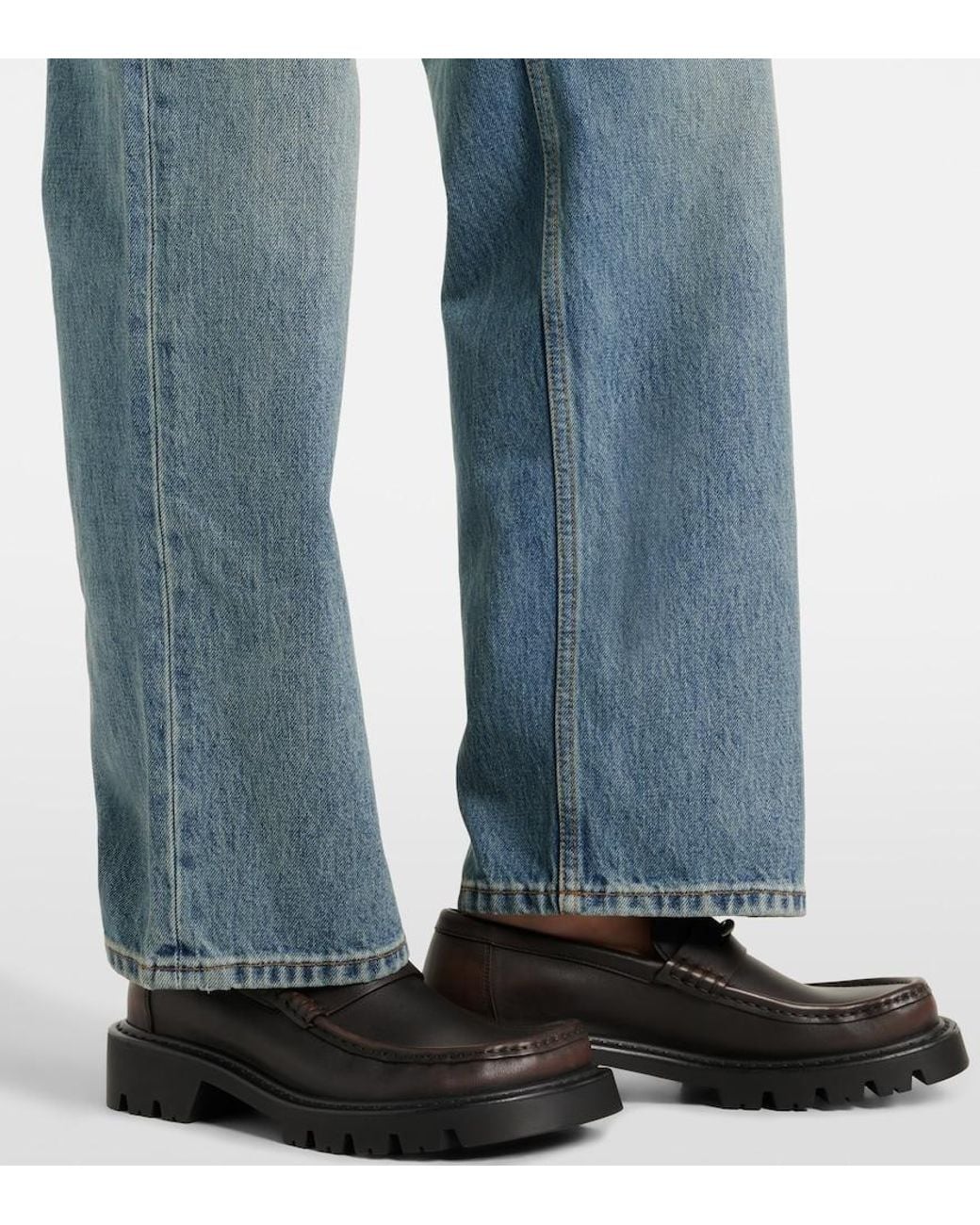 Loewe Blue High-Rise Wide-Leg Jeans