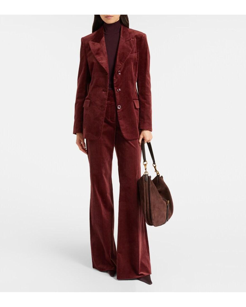 Dorothee Schumacher Red Twisted Structure Corduroy Blazer