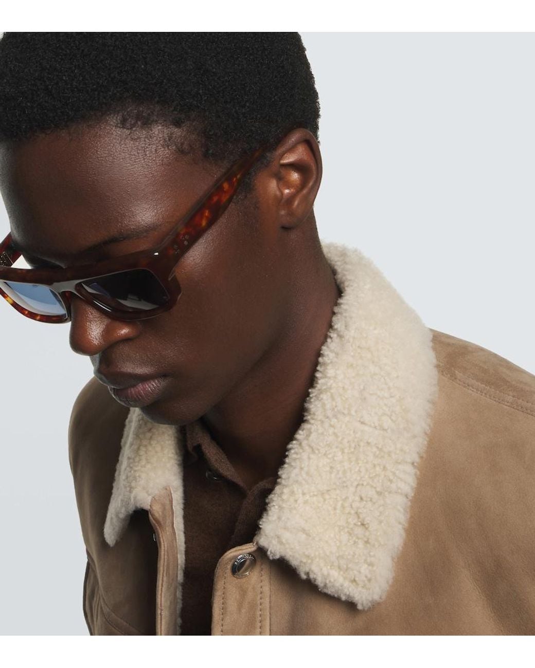 Jacques Marie Mage Brown Cleavon 57 Rectangular Sunglasses for men