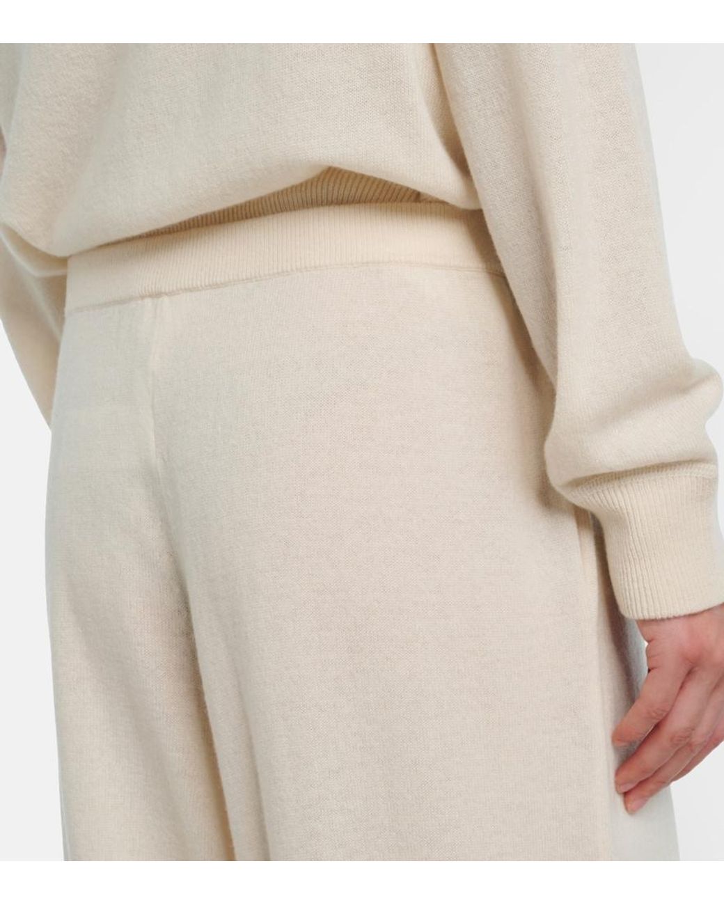 Jardin Des Orangers Natural Wool And Cashmere Sweatpants