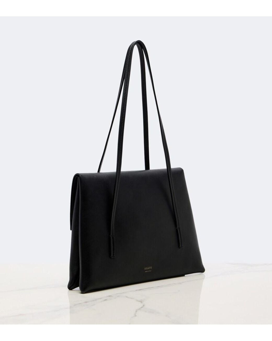 Khaite Black Soft Blake Medium Leather Shoulder Bag