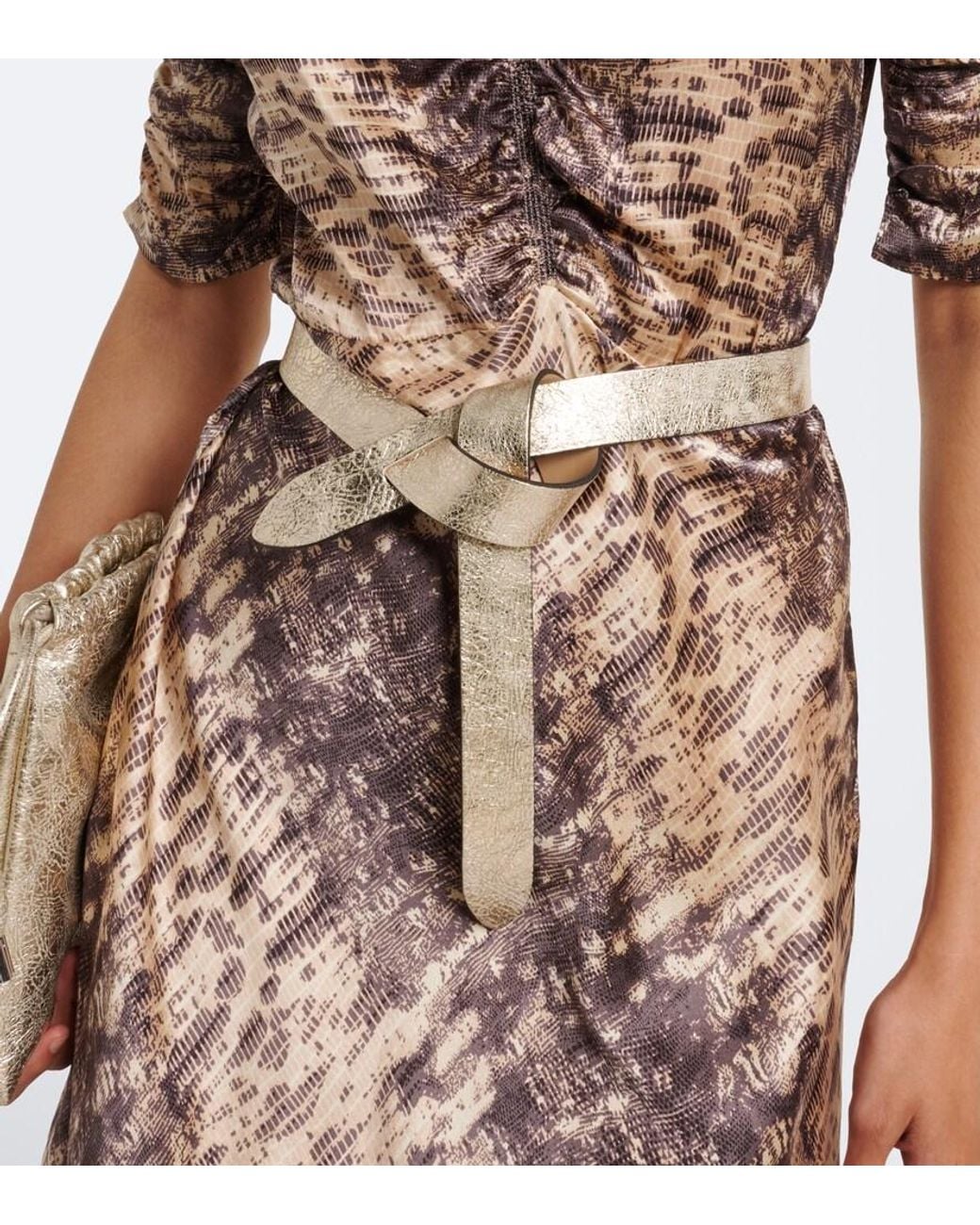 Isabel Marant White Lecce Metallic Leather Belt