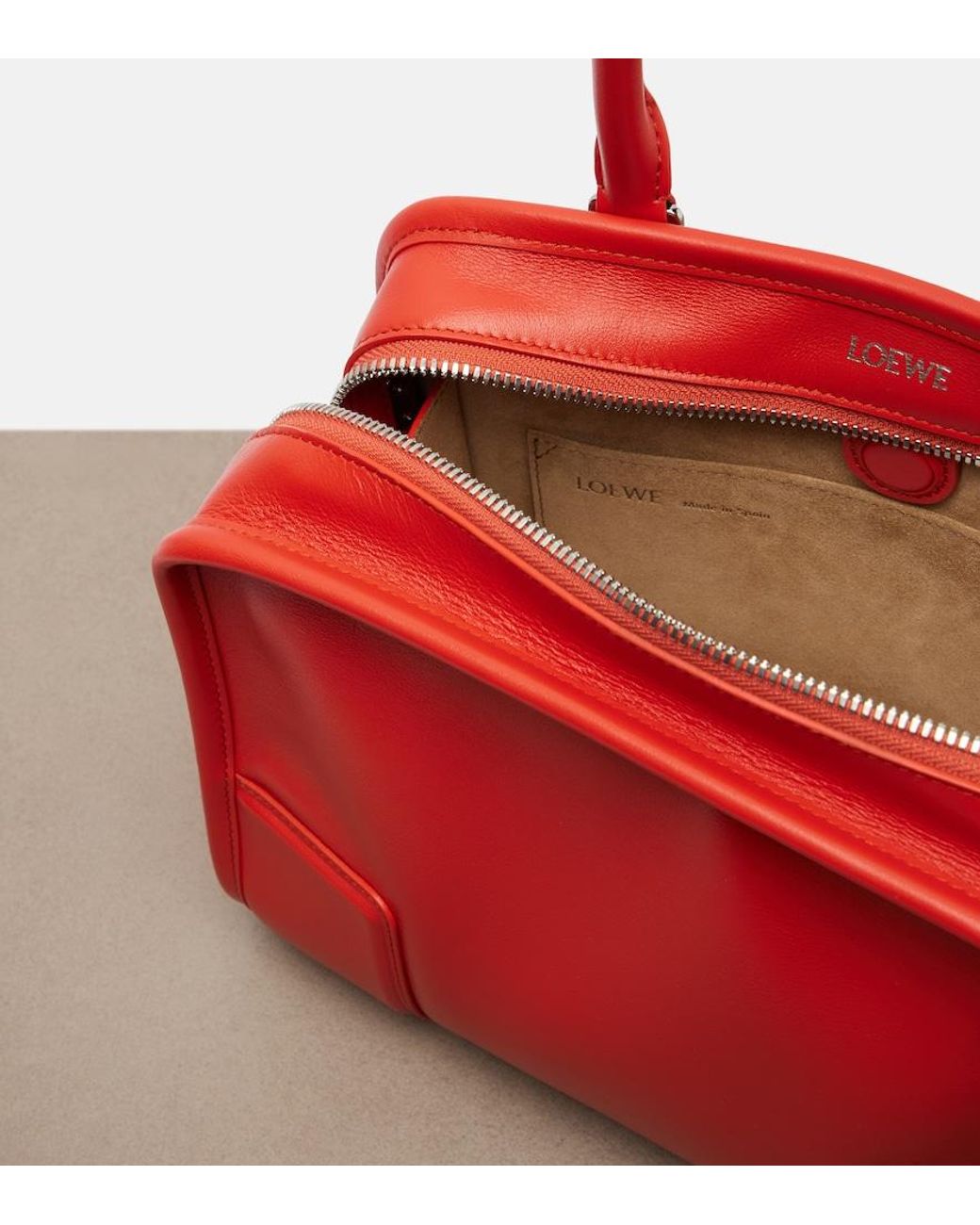 Loewe Red Amazona 180 Small Leather Top-Handle Bag
