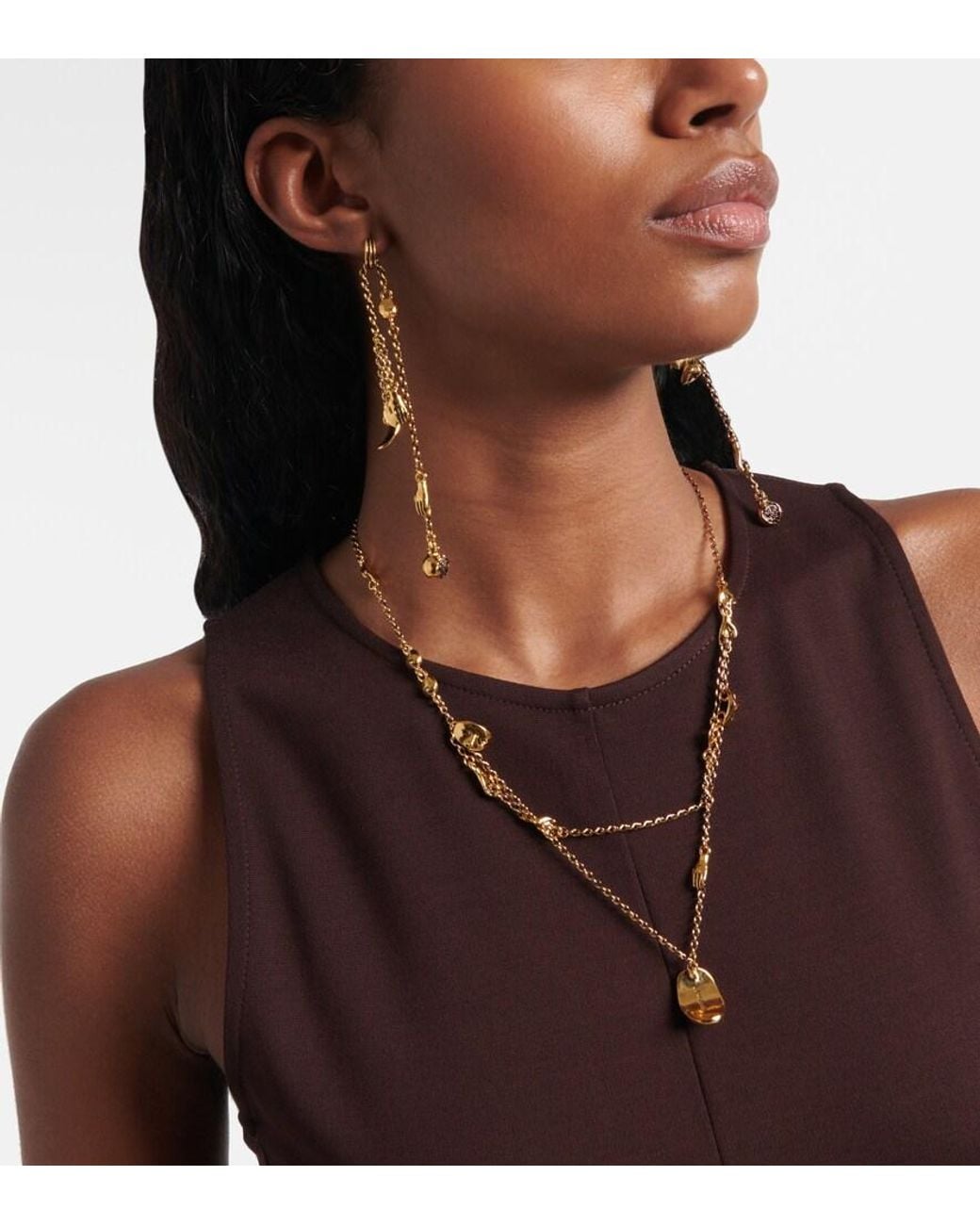 Lemaire White Estampe Drop Earrings