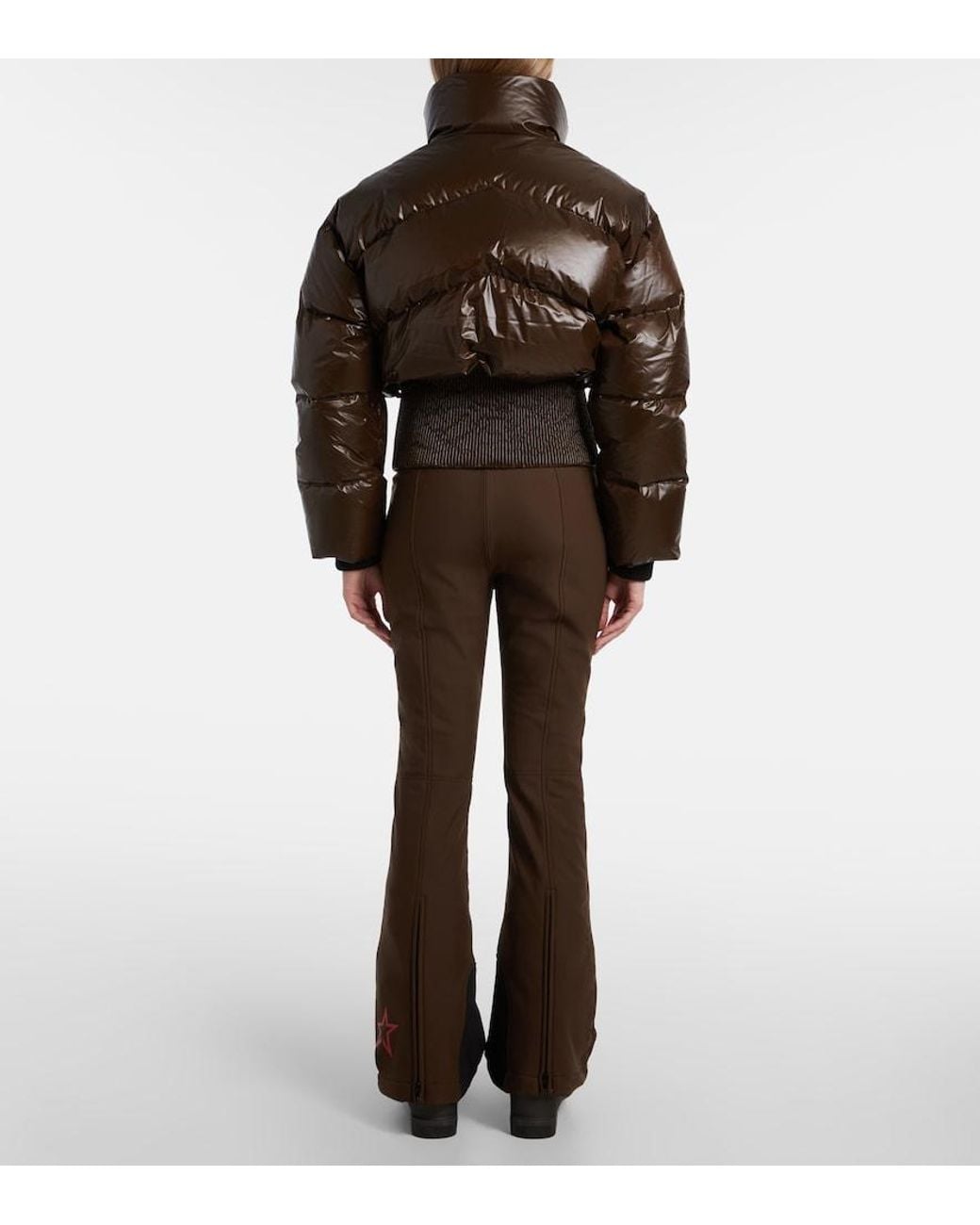 Perfect Moment Brown Auretta Bomber Shell-Down Ski Jacket