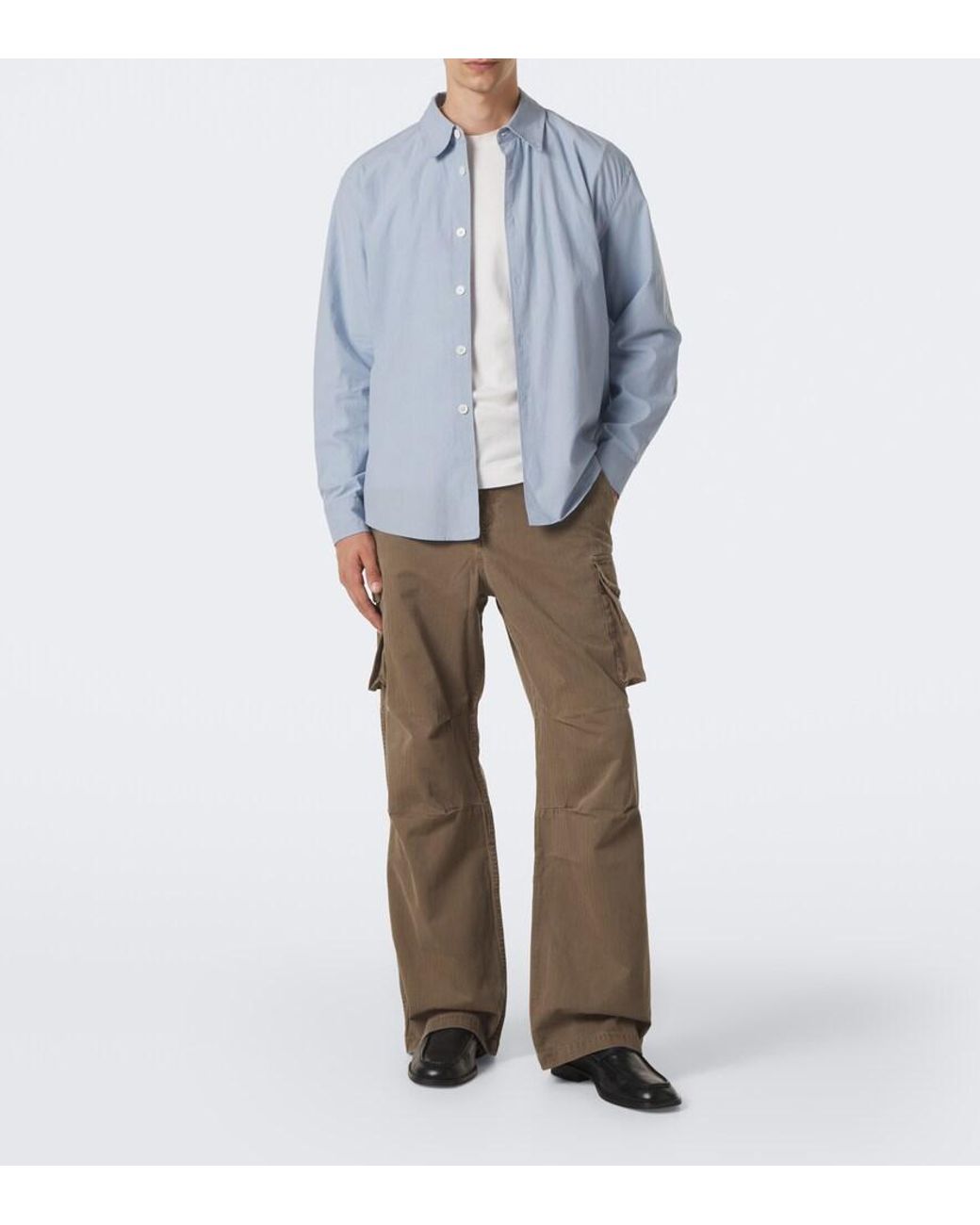 Our Legacy Natural Mount Herringbone Cotton Cargo Pants for men