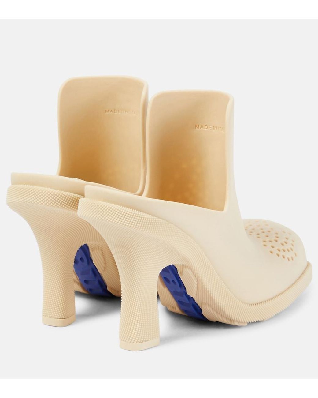 Burberry Natural Mules Highland Aus Gummi