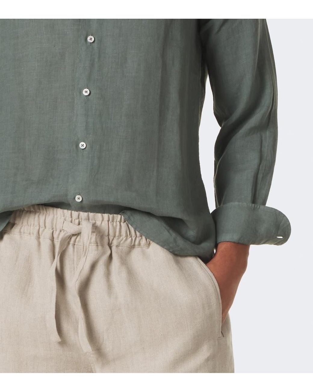 Camisa Nick De Lino Fedeli de hombre de color Green