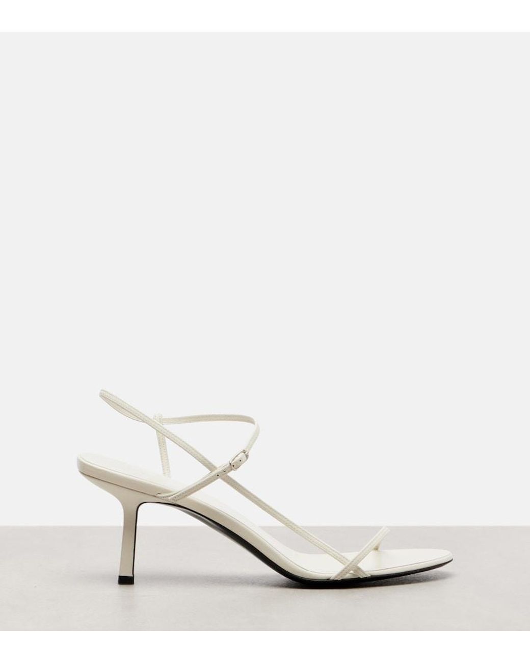 The Row White Bare Leather Sandals