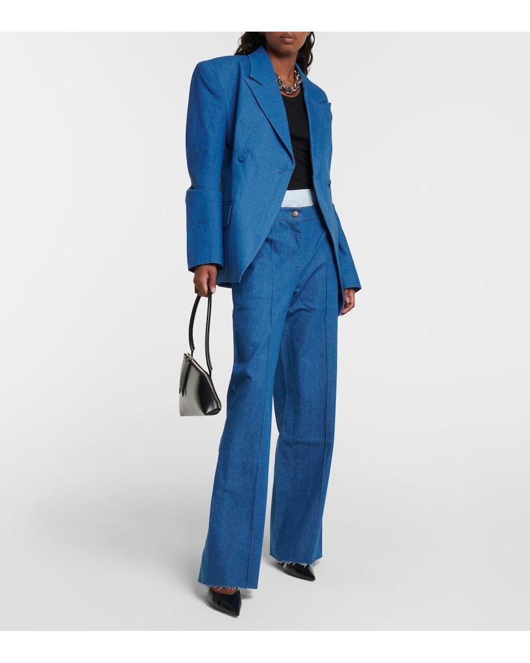 AYA MUSE Blue Cosa Denim Blazer