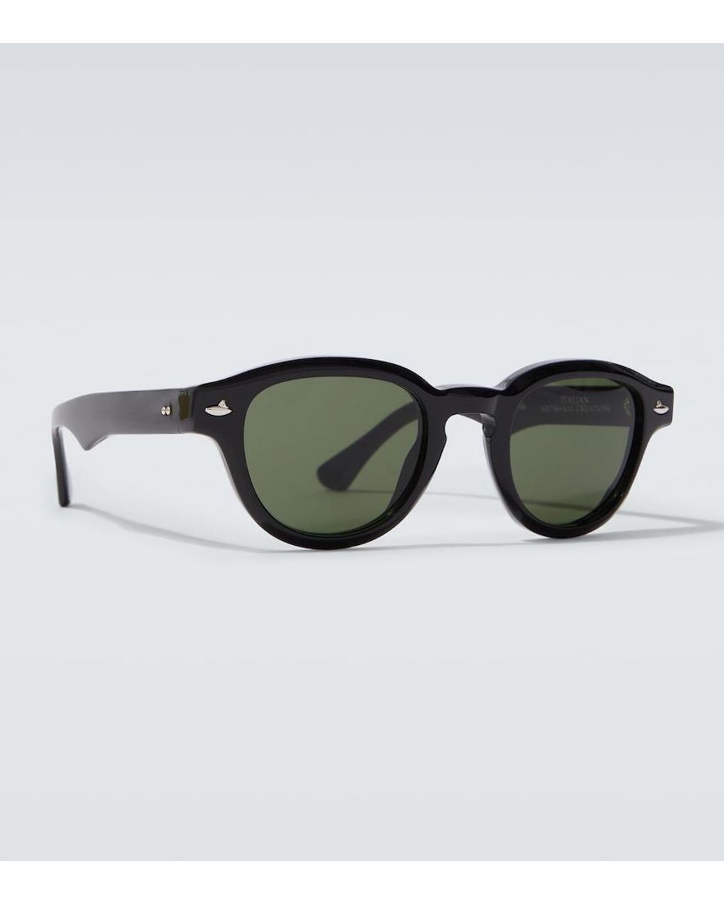 Sestini Eyewear Brown Round Sunglasses for men
