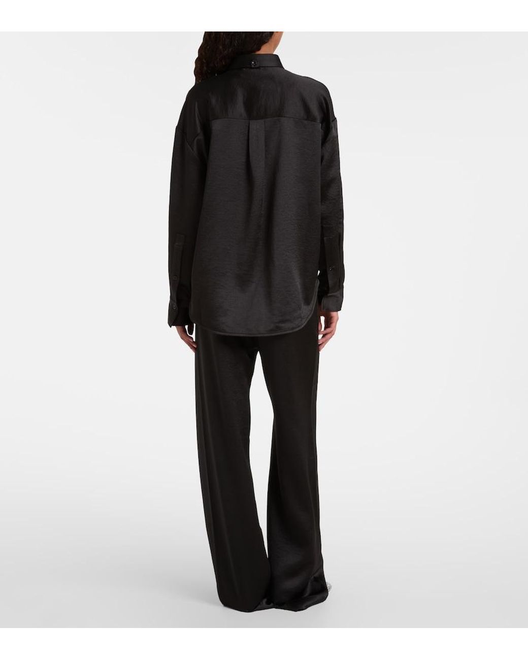Proenza Schouler Black Caroline Crepe Shirt