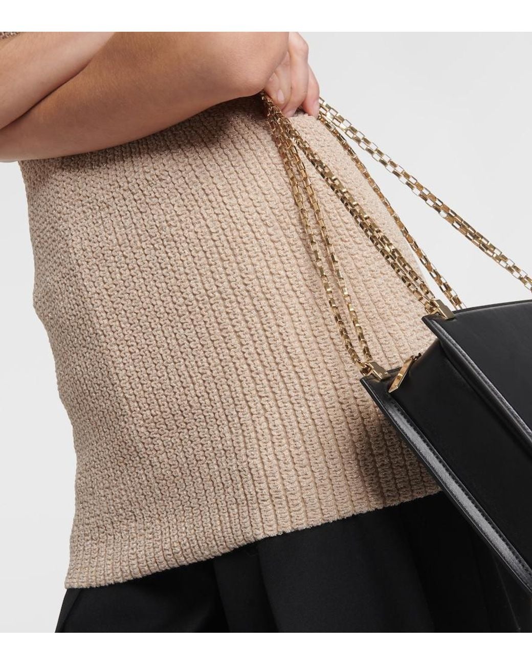 Totême Natural Knitted Off-Shoulder Top