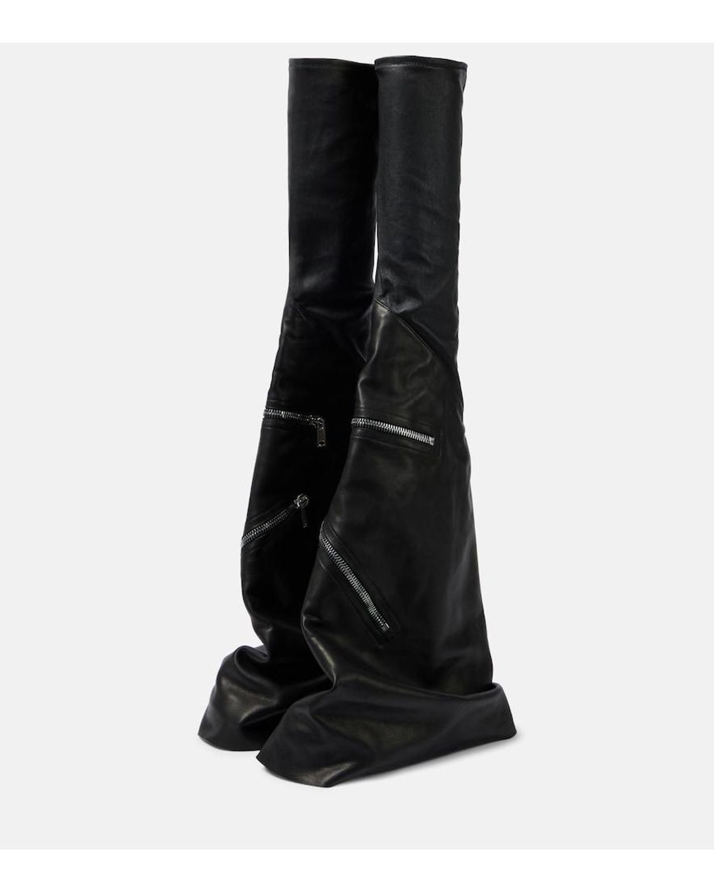 Rick Owens Black Cargoflares Tall Boots