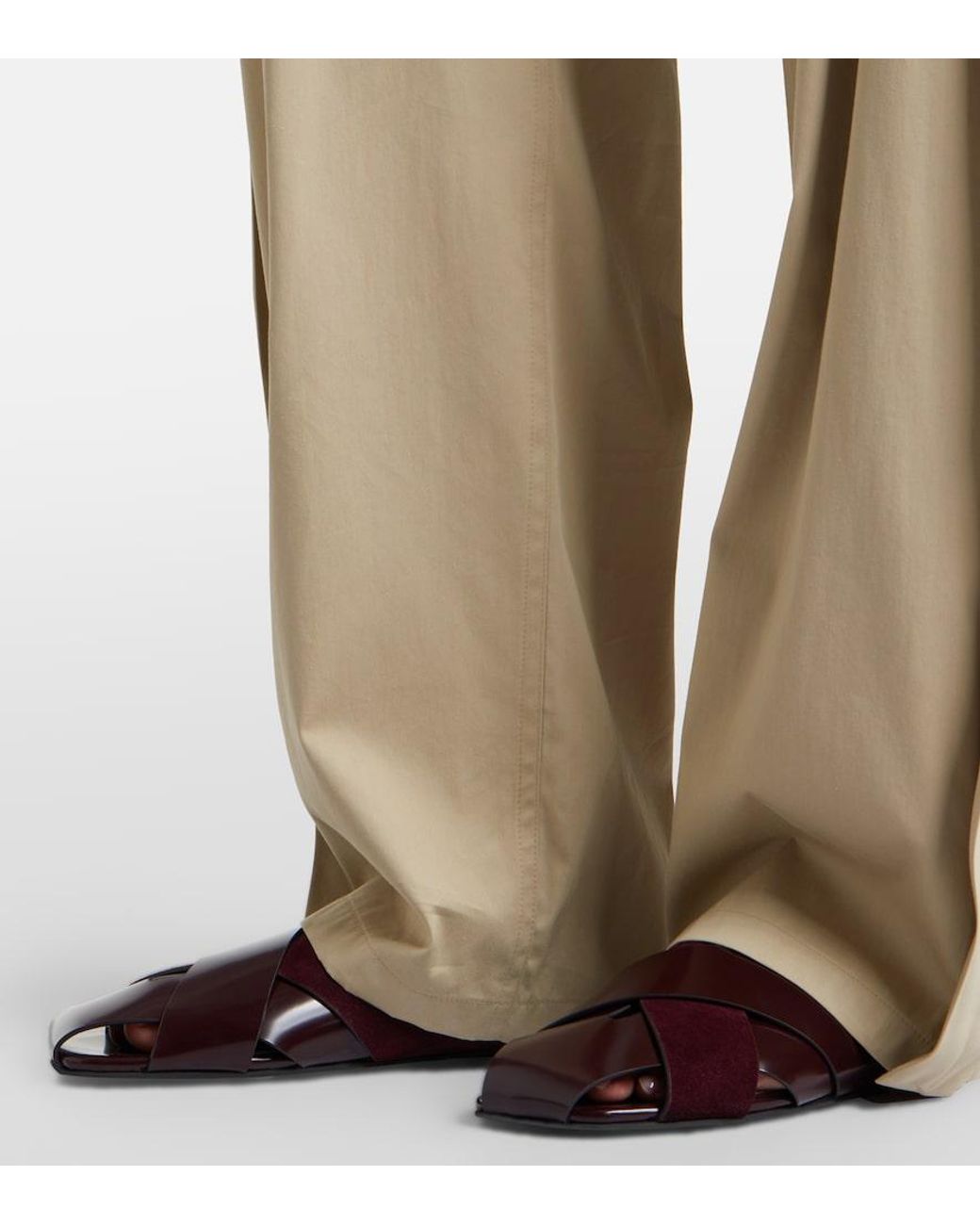 Proenza Schouler Brown Slant Leather Sandals