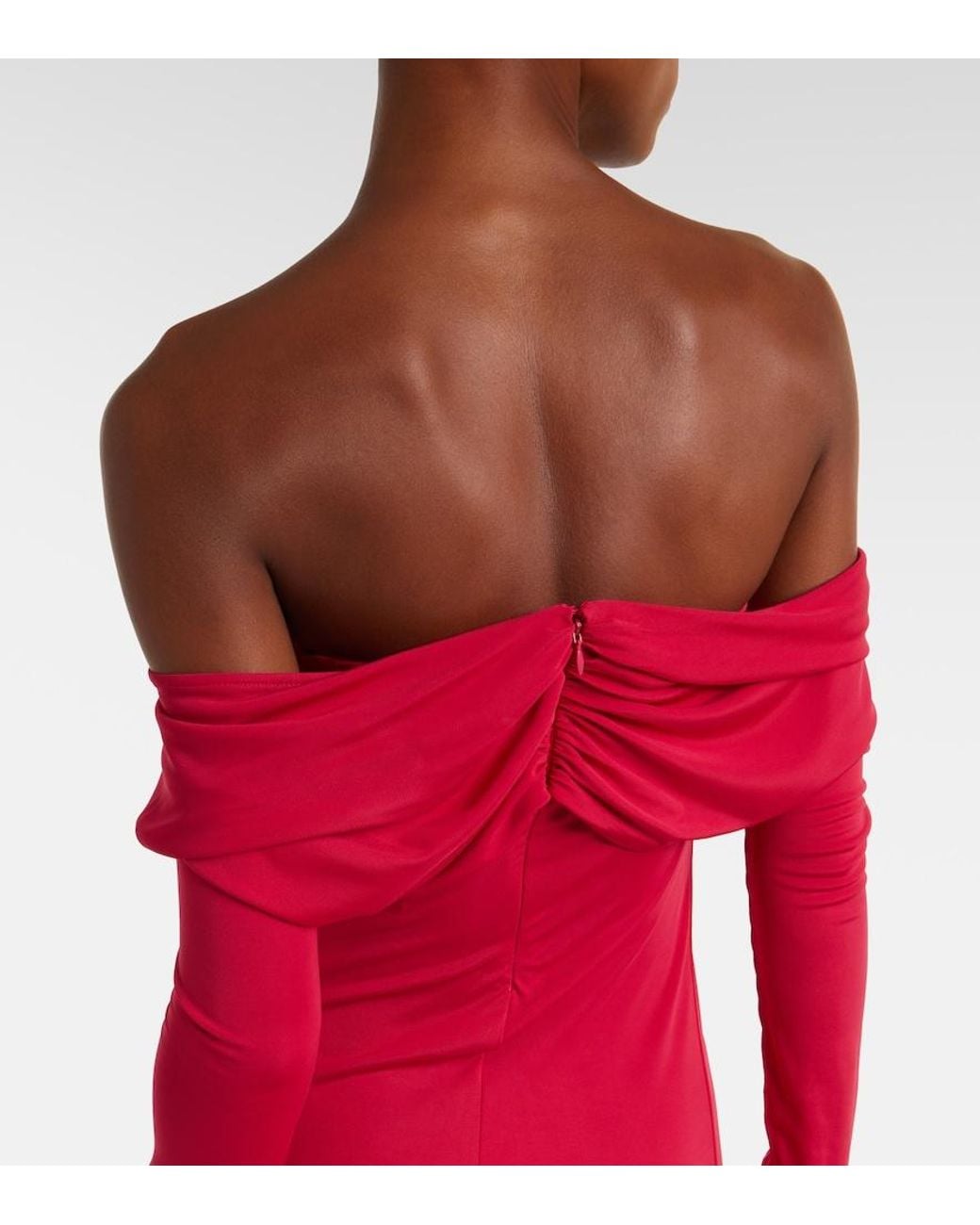 Christopher Esber Arced Palm Cutout Gathered Gown