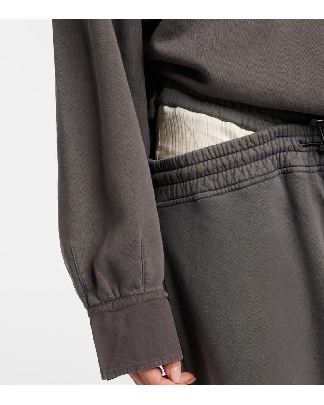 The Attico Gray Cotton Sweatshirt