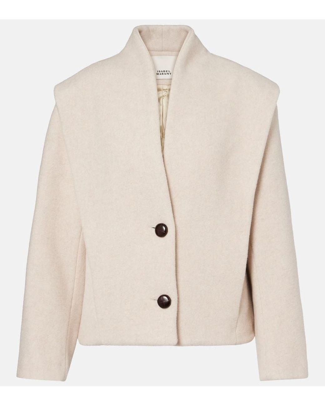 Isabel Marant Natural Dyogo Wool-Blend Jacket