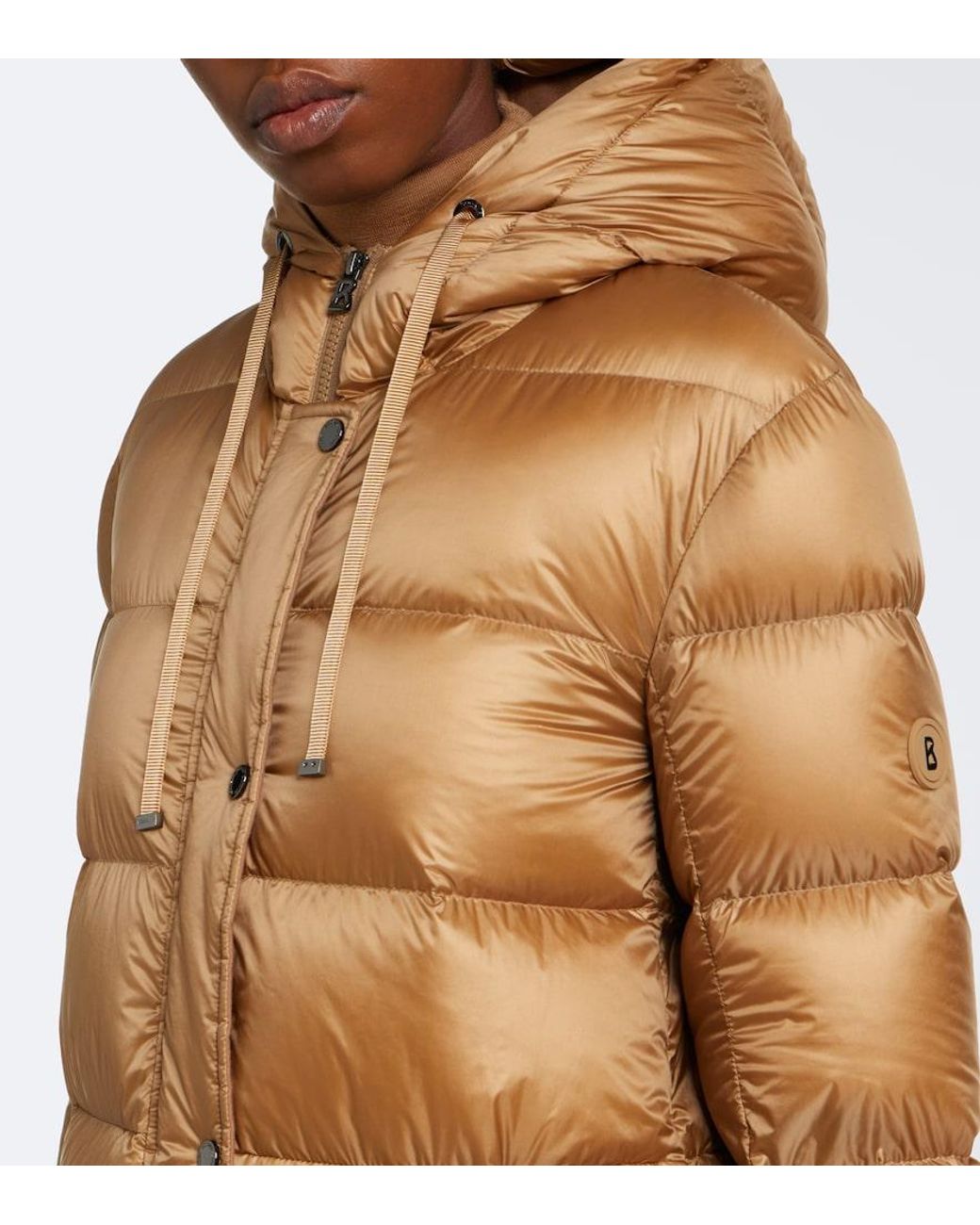 Bogner Natural Maxie Hooded Down Coat