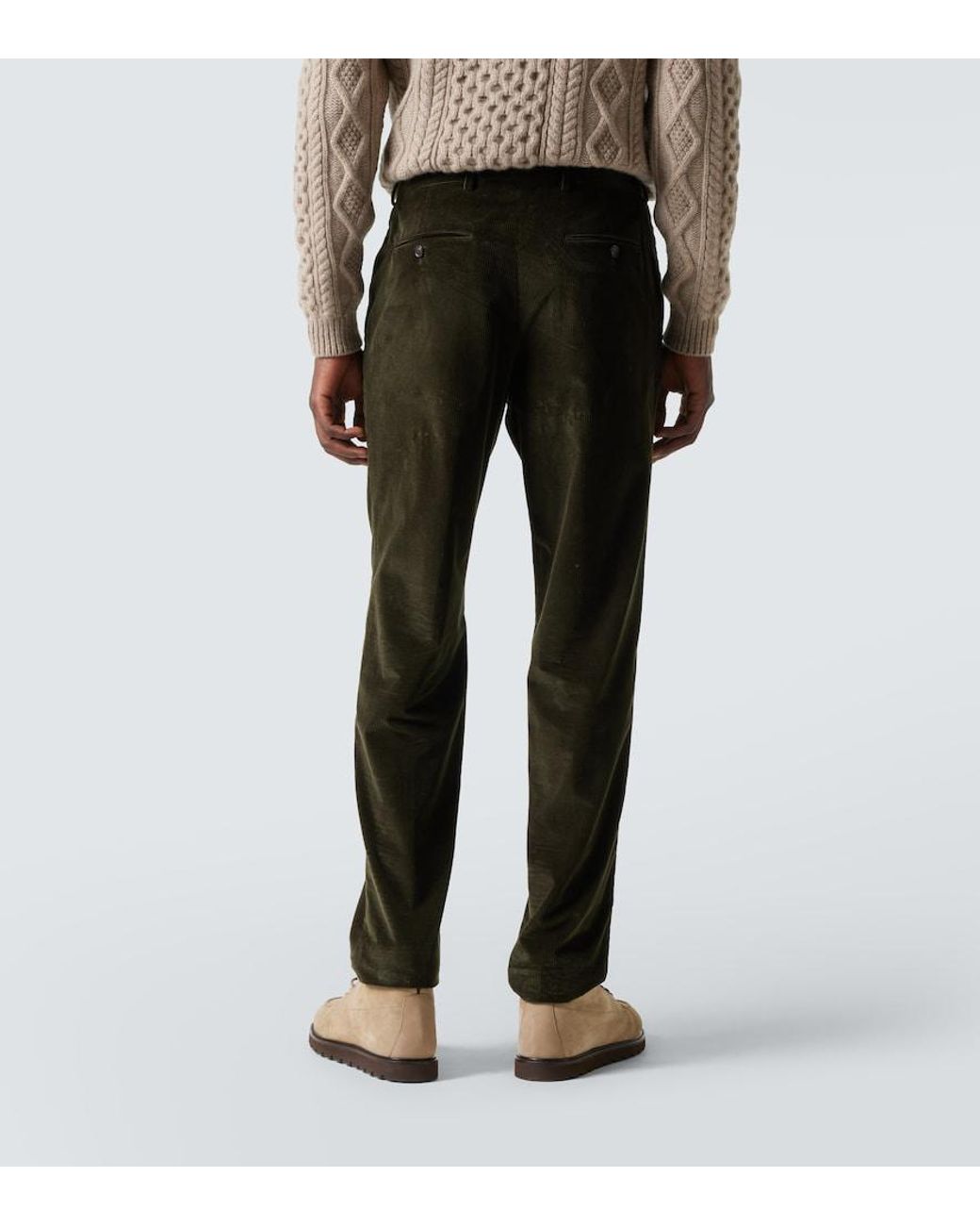 Loro Piana Green Cotton Chinos for men
