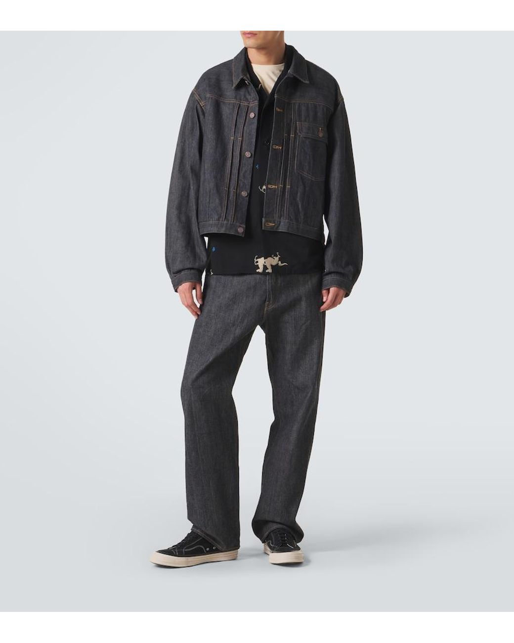 Visvim Gray Social Sculpture Straight Jeans for men