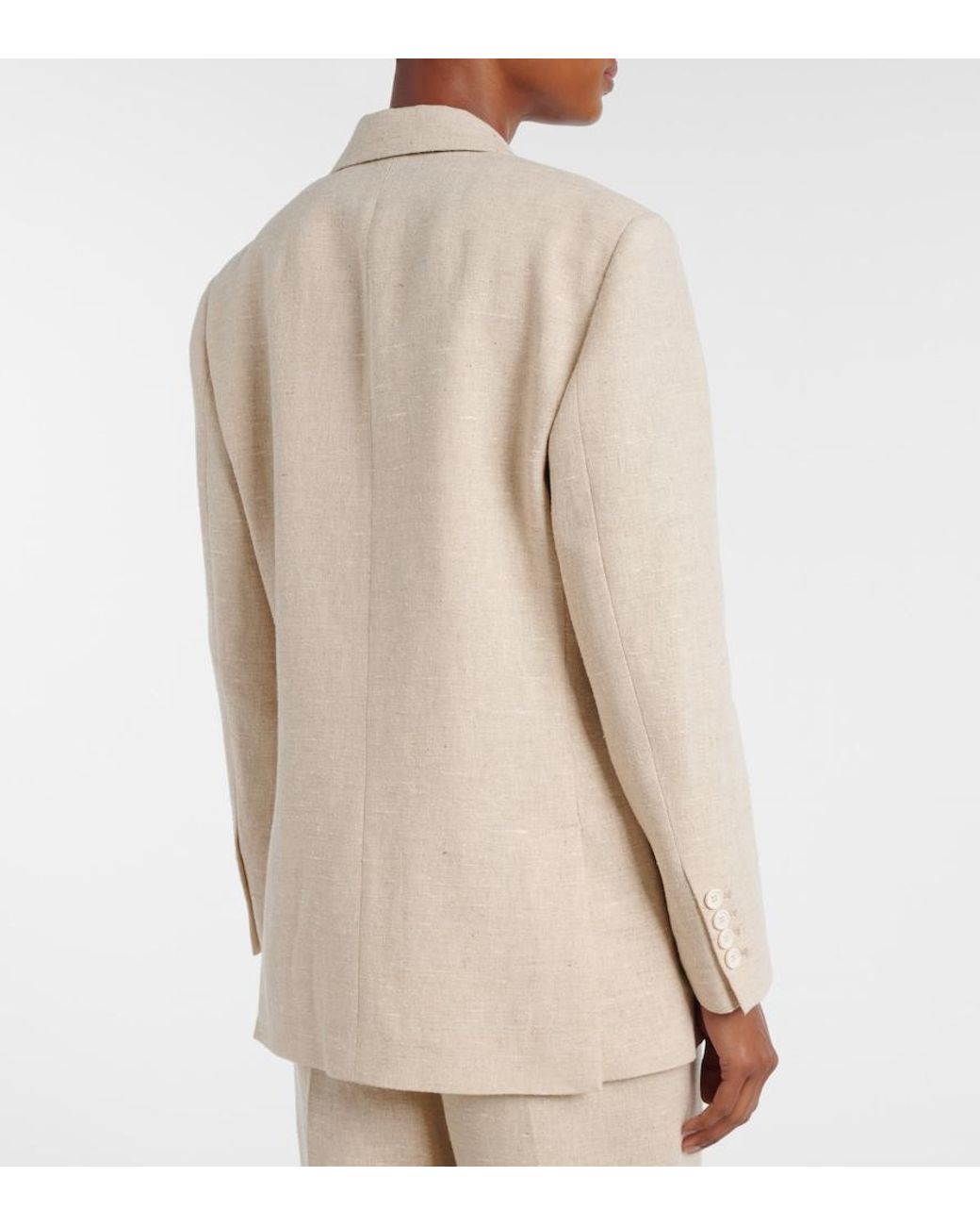 Brunello Cucinelli Natural Linen-Blend Blazer