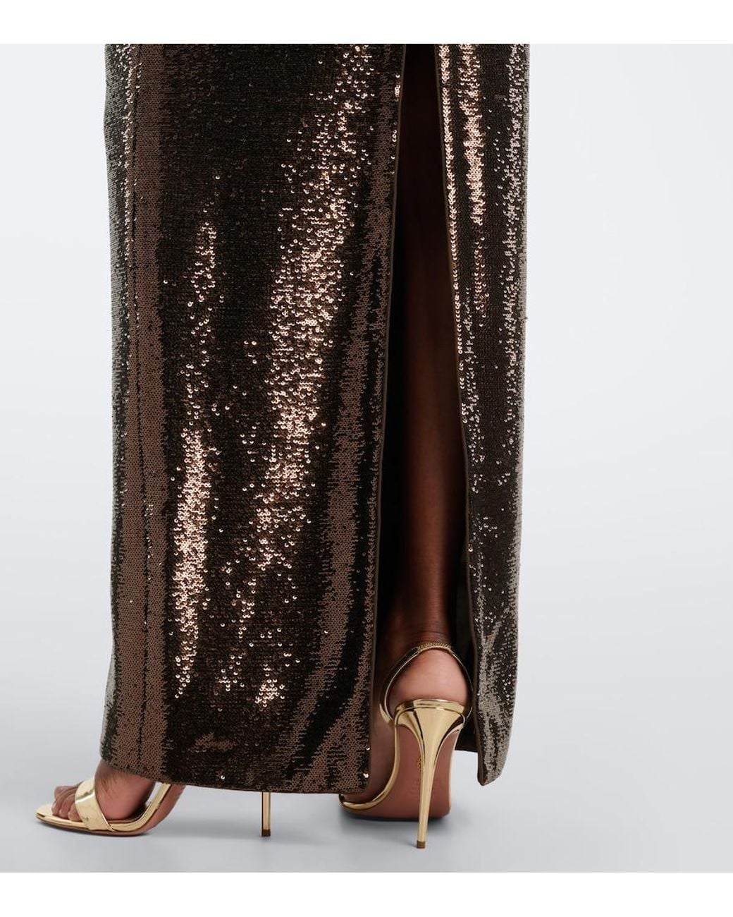 Roland Mouret Black Sequined Embellished Gown