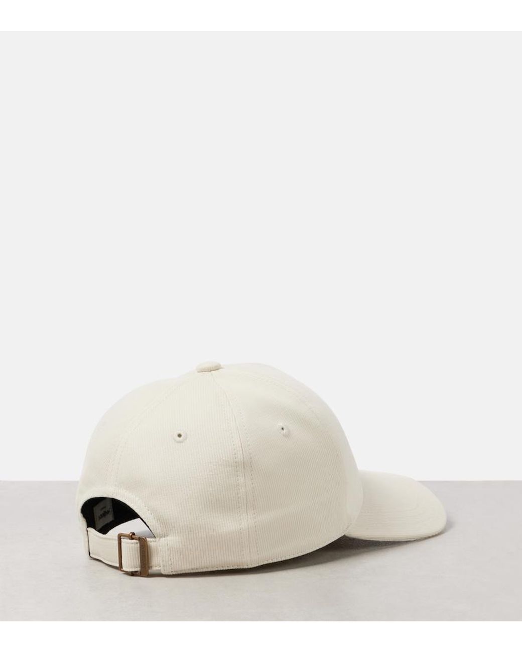 Saint Laurent Natural Baseball Hat With Logo