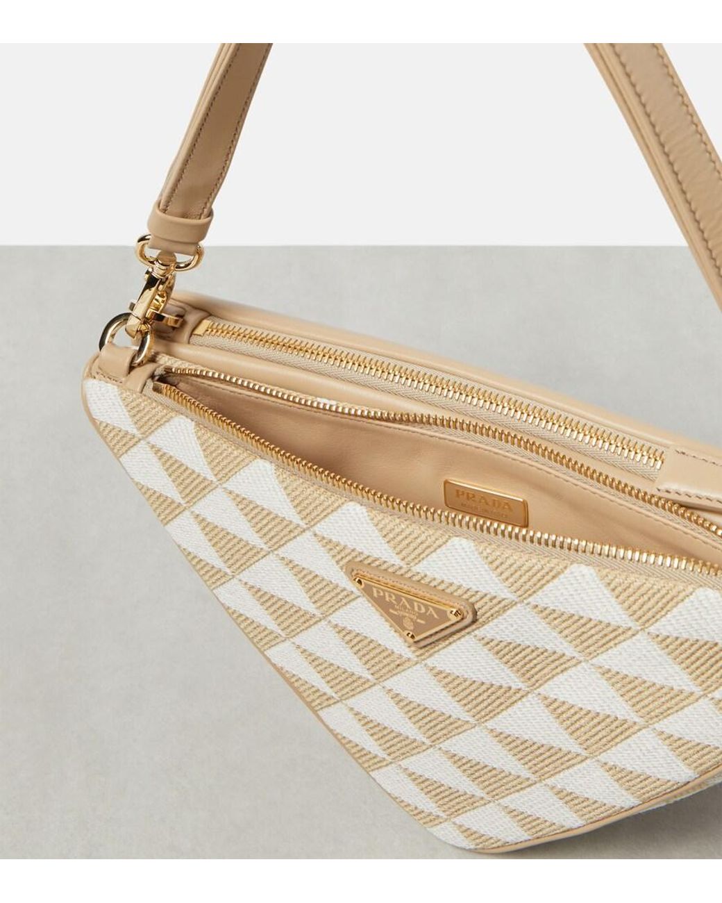 Prada Metallic Symbole Leather Mini-Bag