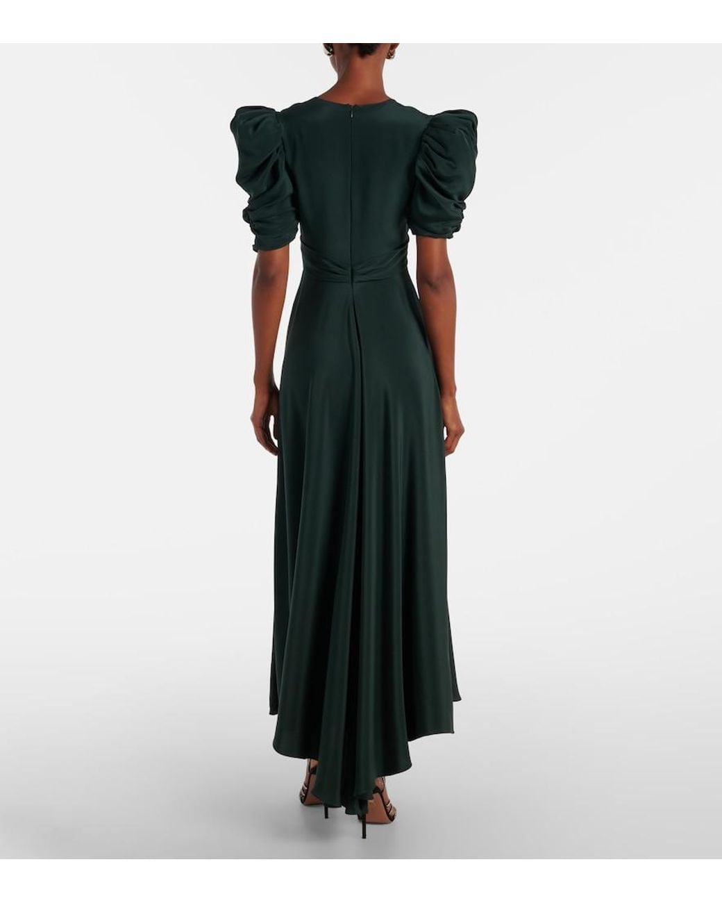 Rodarte Green Silk Charmeuse Cocktail Dress