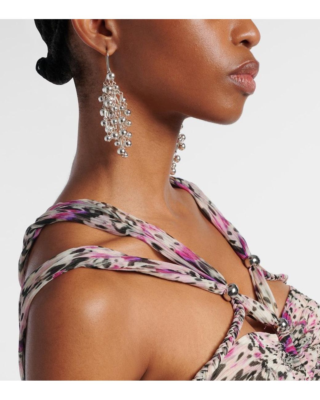Isabel Marant White Tiva Embellished Drop Earrings