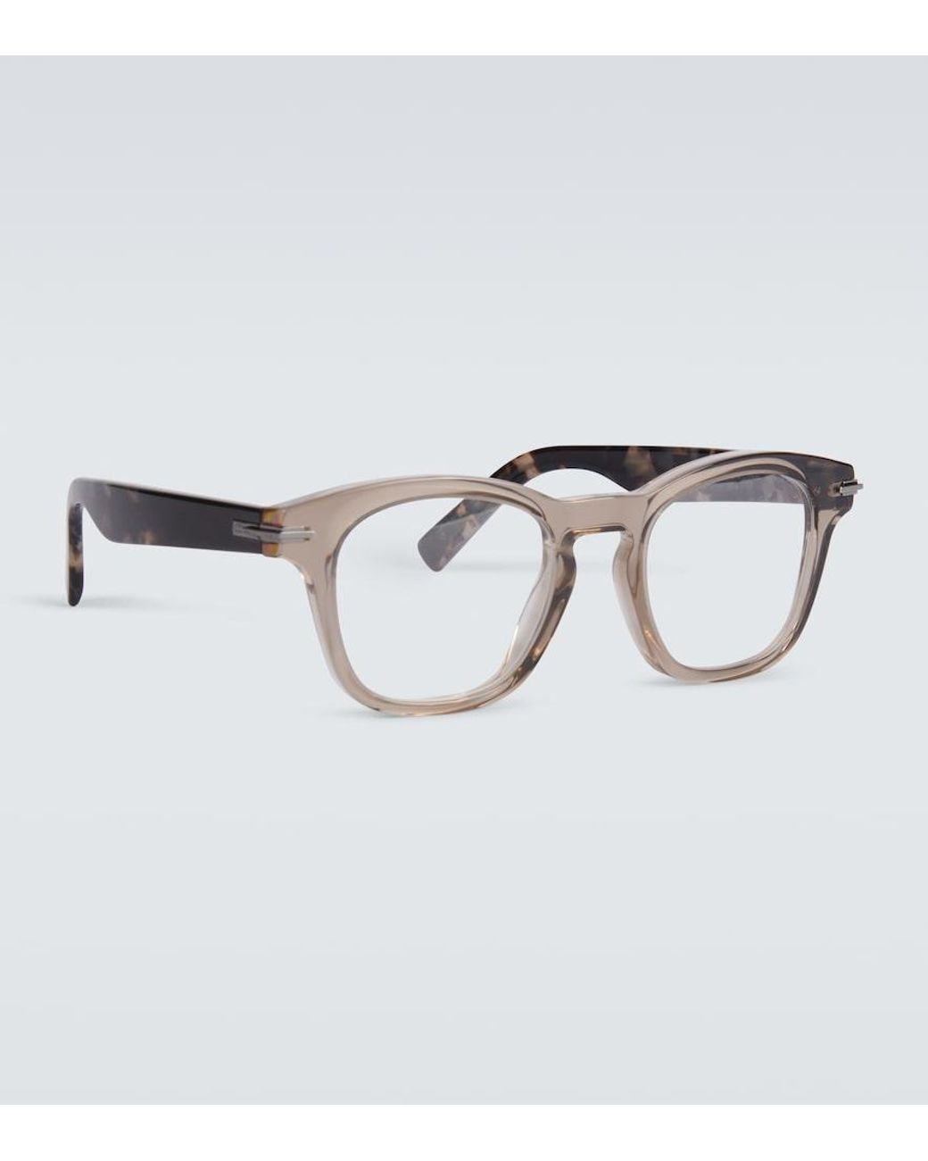 Dior Eckige Brille Diorblacksuito S10I in Metallic für Herren
