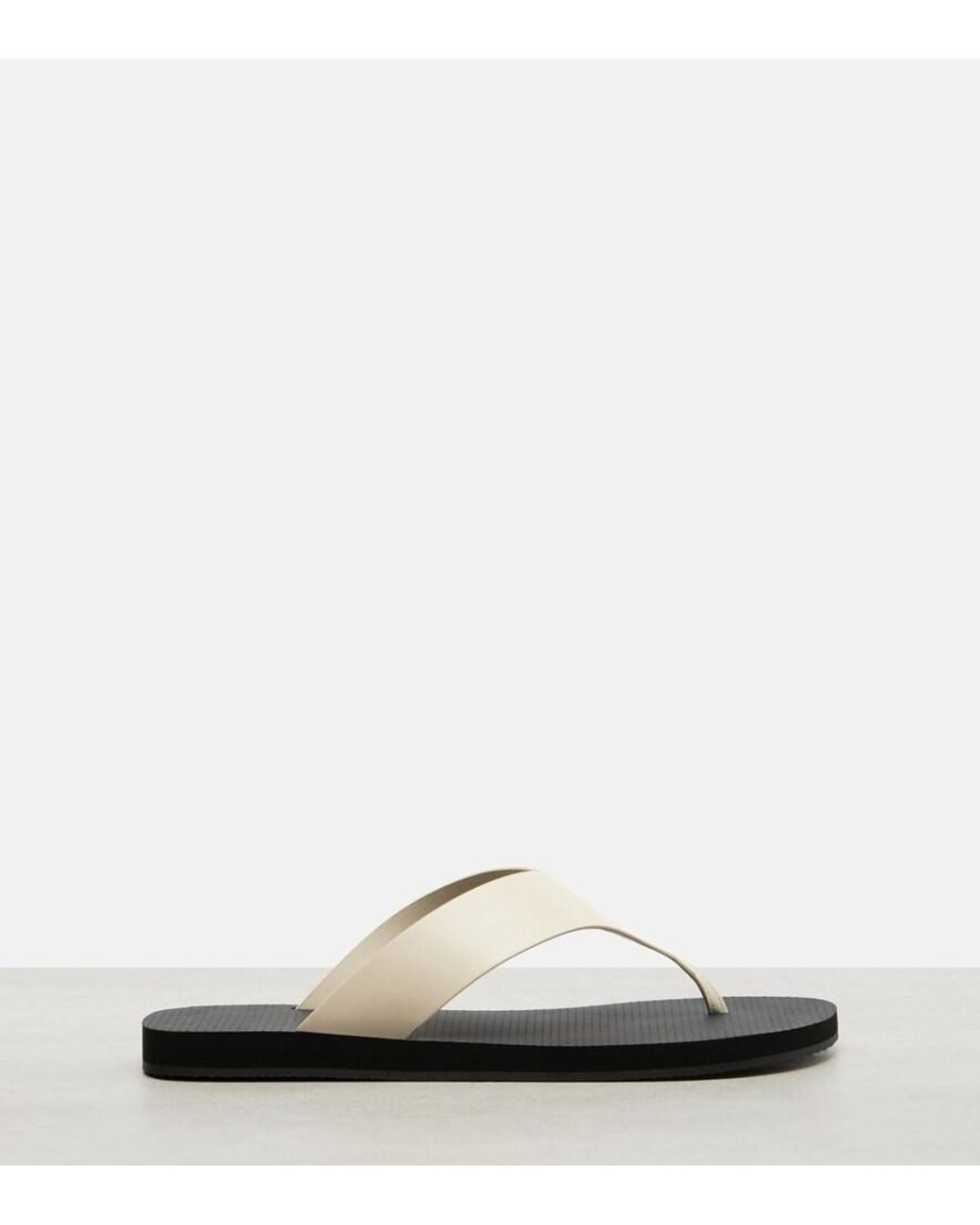 The Row Black Dune Classic Leather Thong Sandals