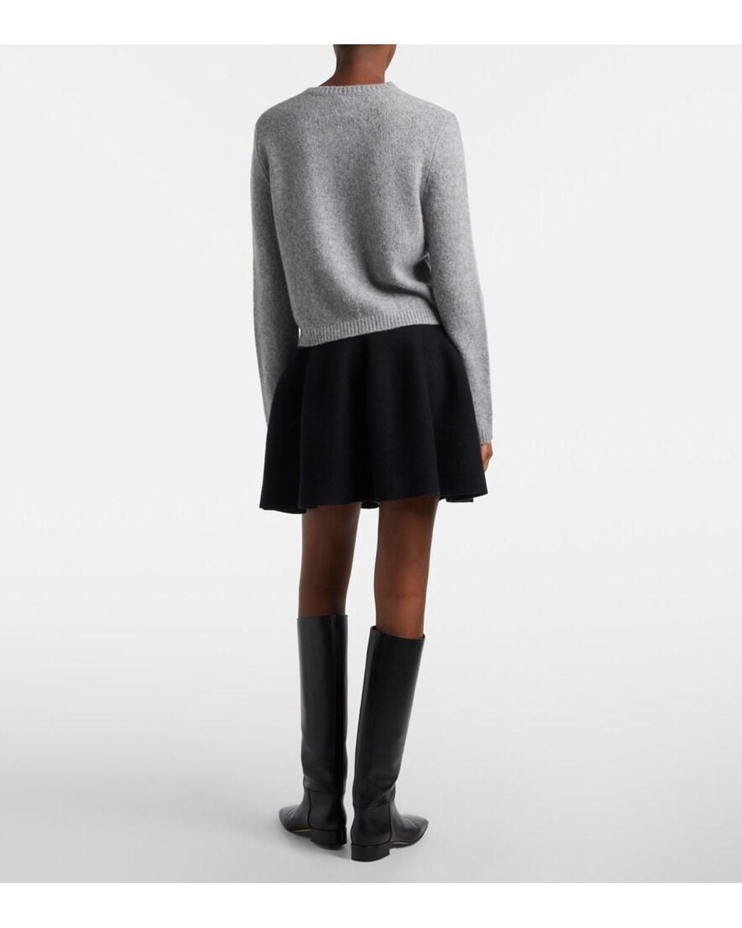Lisa Yang Black Wren Cashmere Miniskirt