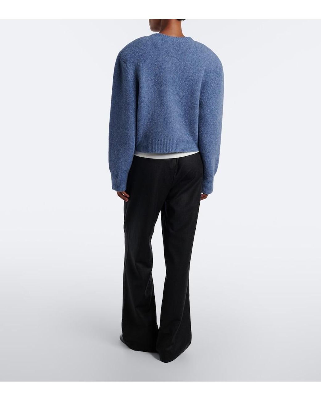 Rohe Black Virgin Wool Wide-Leg Pants