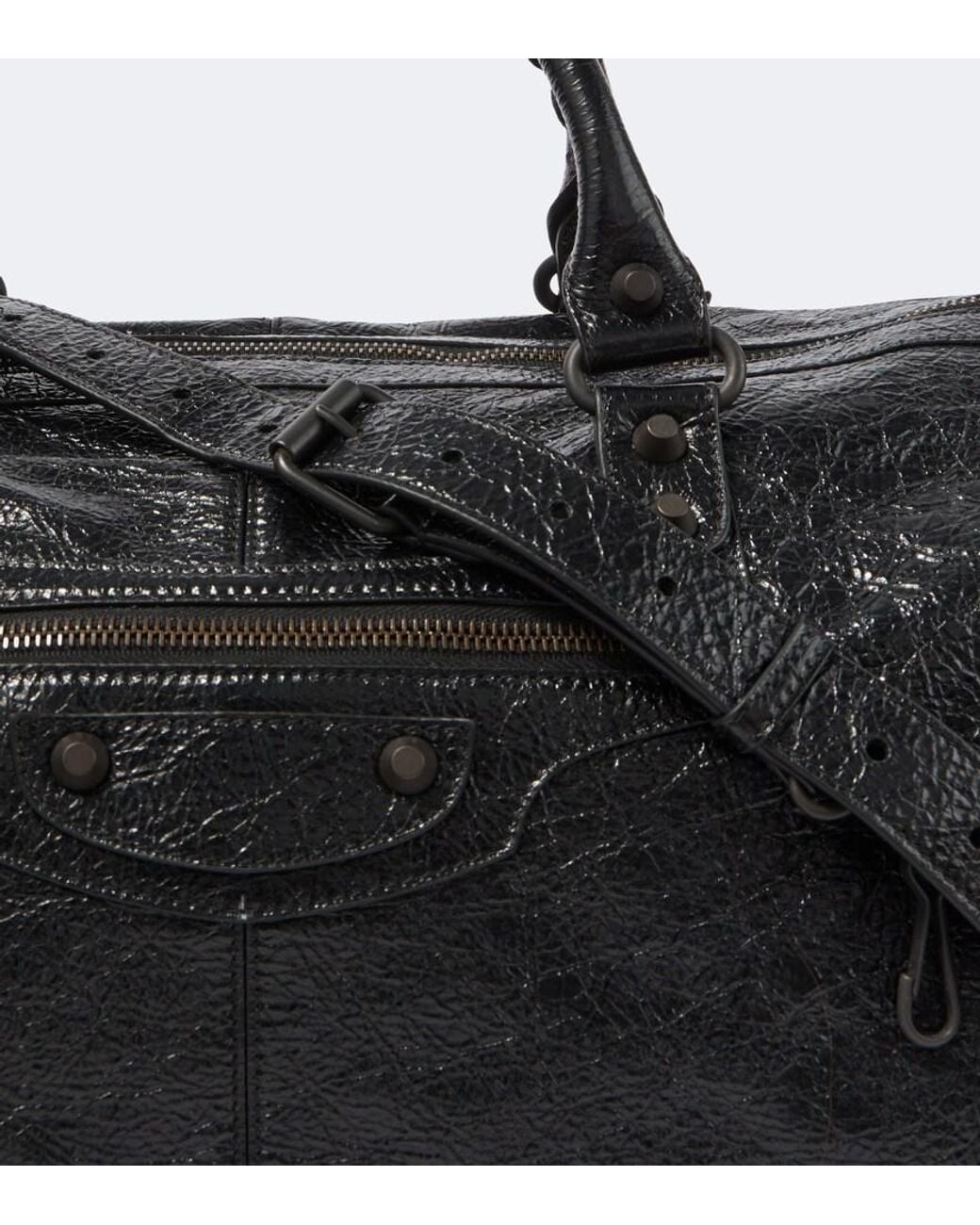 Balenciaga Black Le City Leather Tote Bag for men