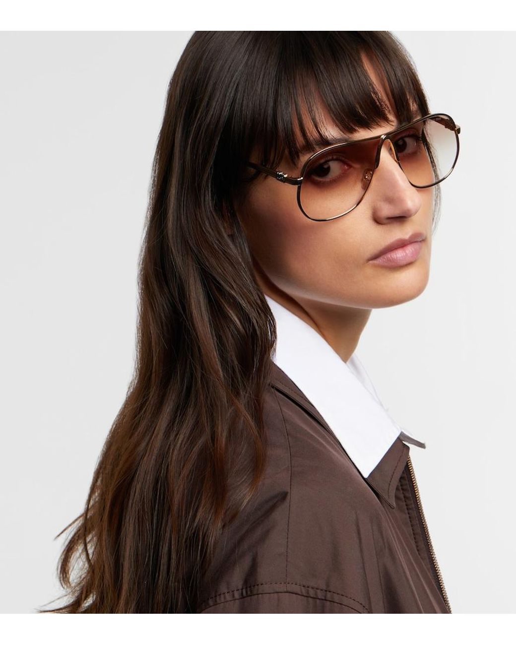Miu Miu Natural Miu Ombre Aviator Sunglasses