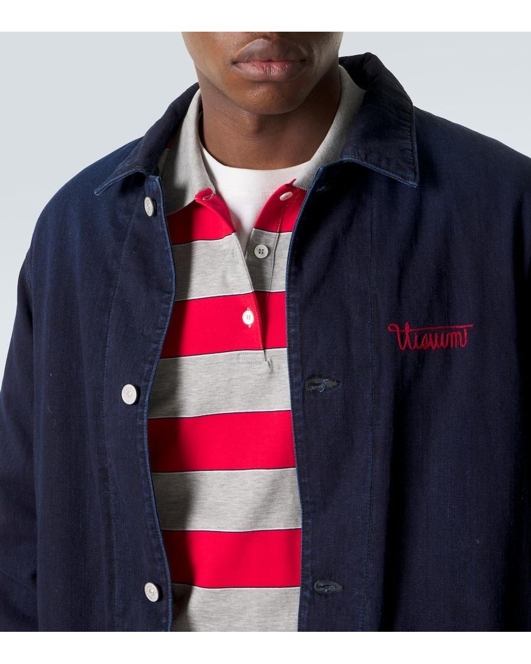 Visvim Blue Osiris Down Denim Jacket for men