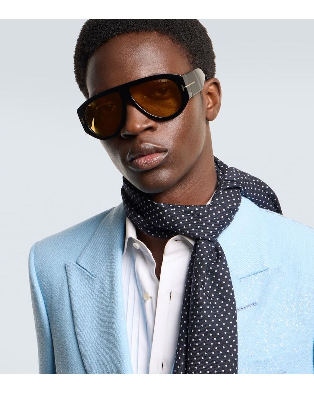 Tom Ford Brown Bronson Aviator Sunglasses for men