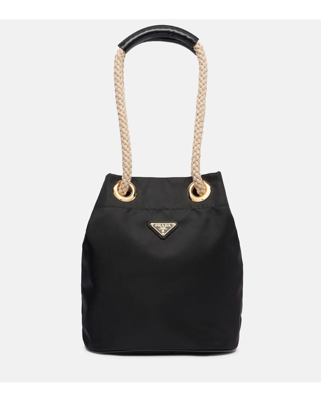 Prada Black Mariner Re-Nylon Small Bucket Bag