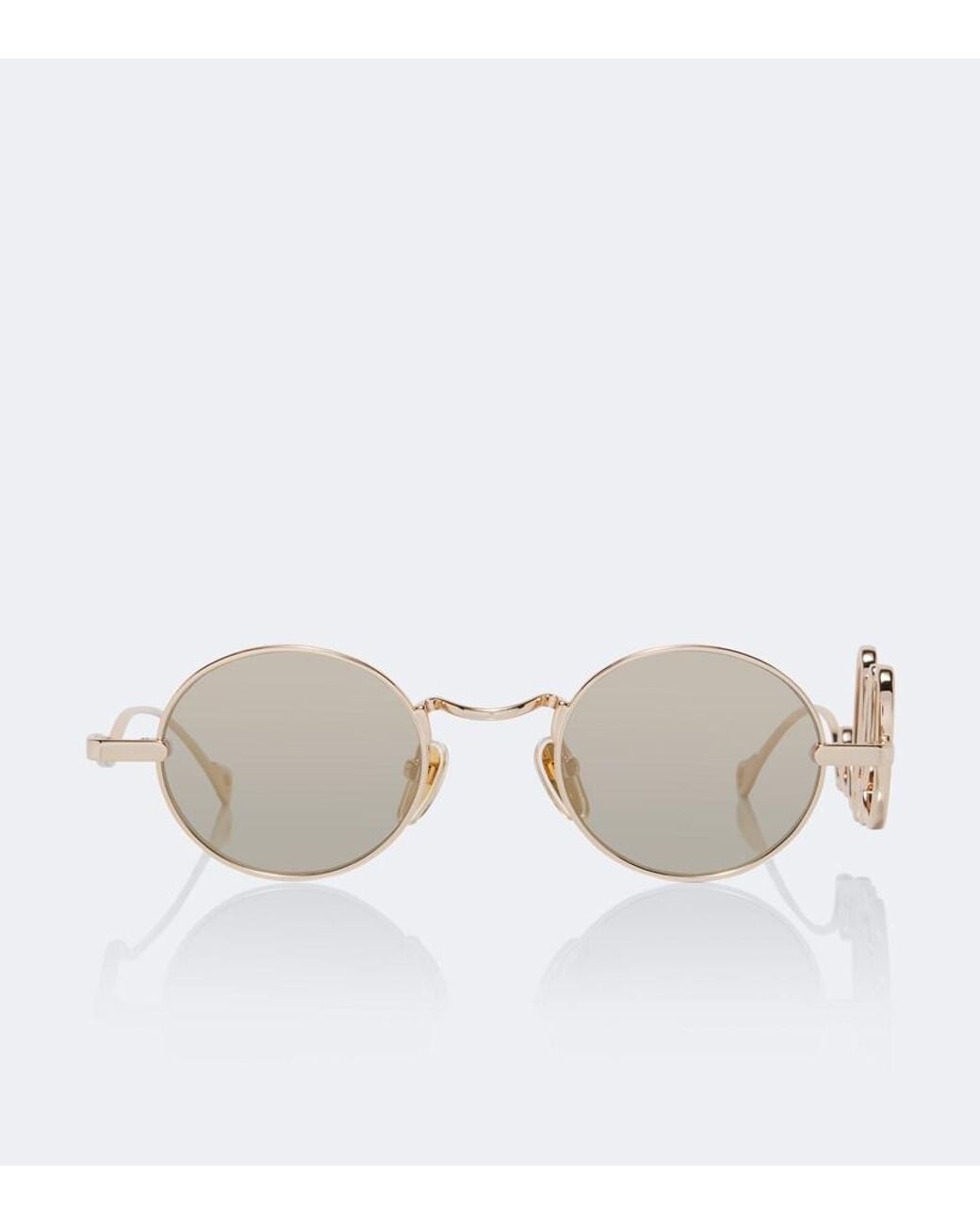 Chloé Metallic Logo Round Sunglasses