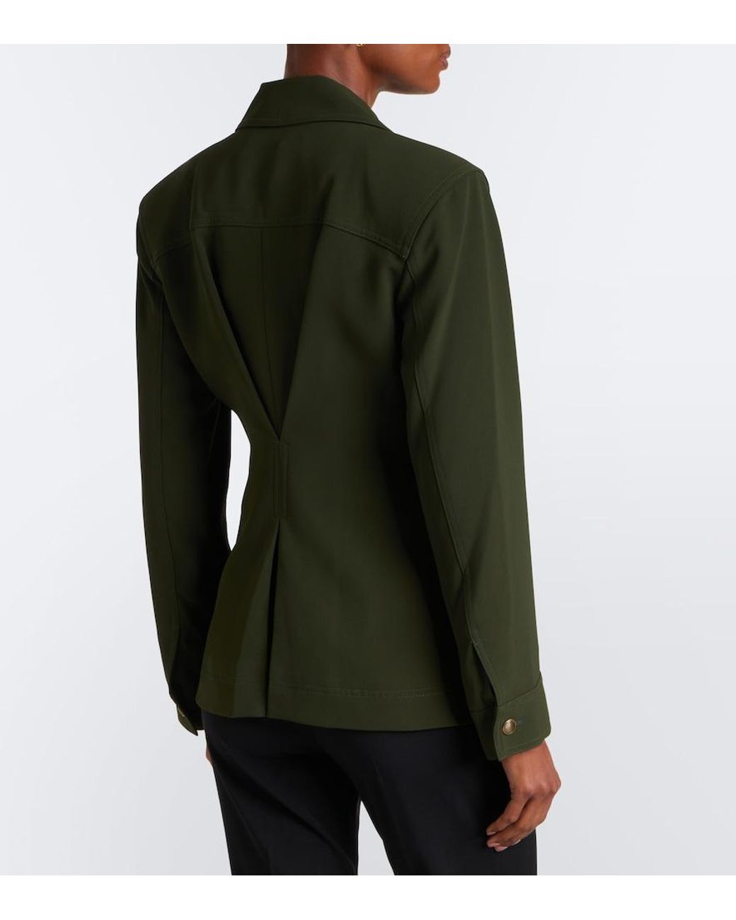 Veronica Beard Green Molyneux Crepe Jacket