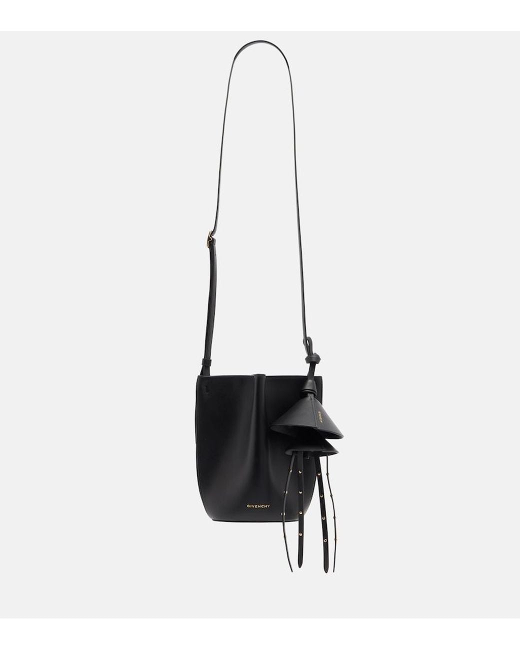 Givenchy White Bucket Bag Snap Mini Aus Leder