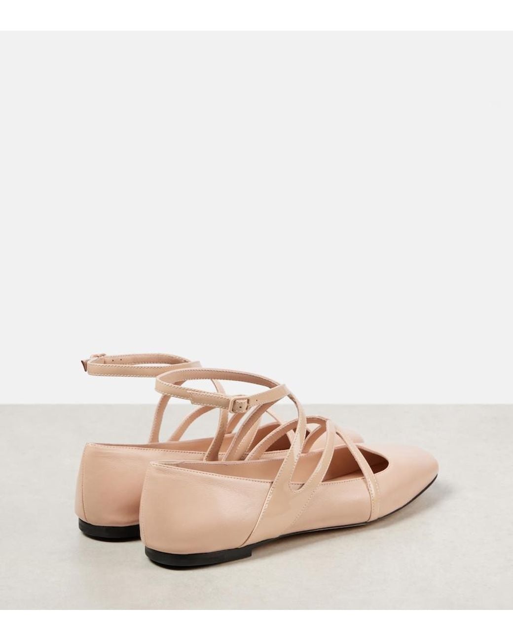Jimmy Choo Pink Astoria Leather Ballet Flats