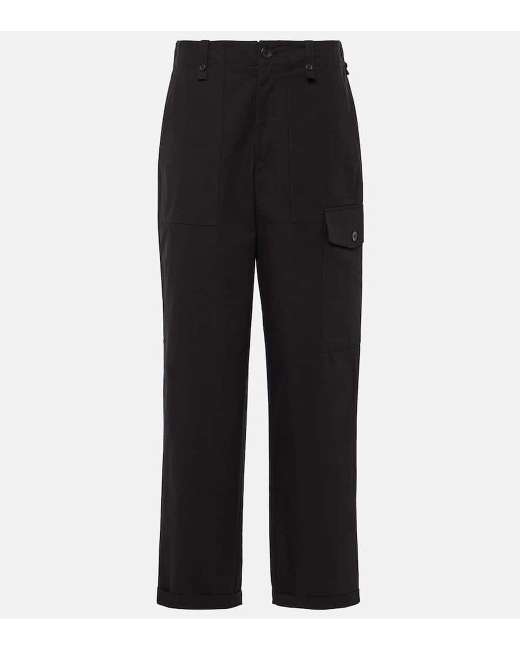 Pantalon Droit Label Octavia En Coton Et Lin Proenza Schouler en coloris Black