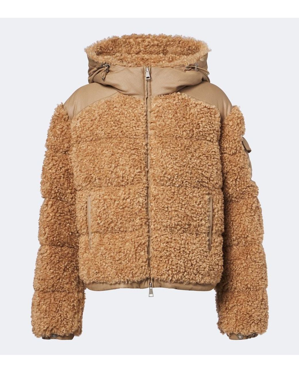 Moncler Brown Alpestre Teddy Down Jacket
