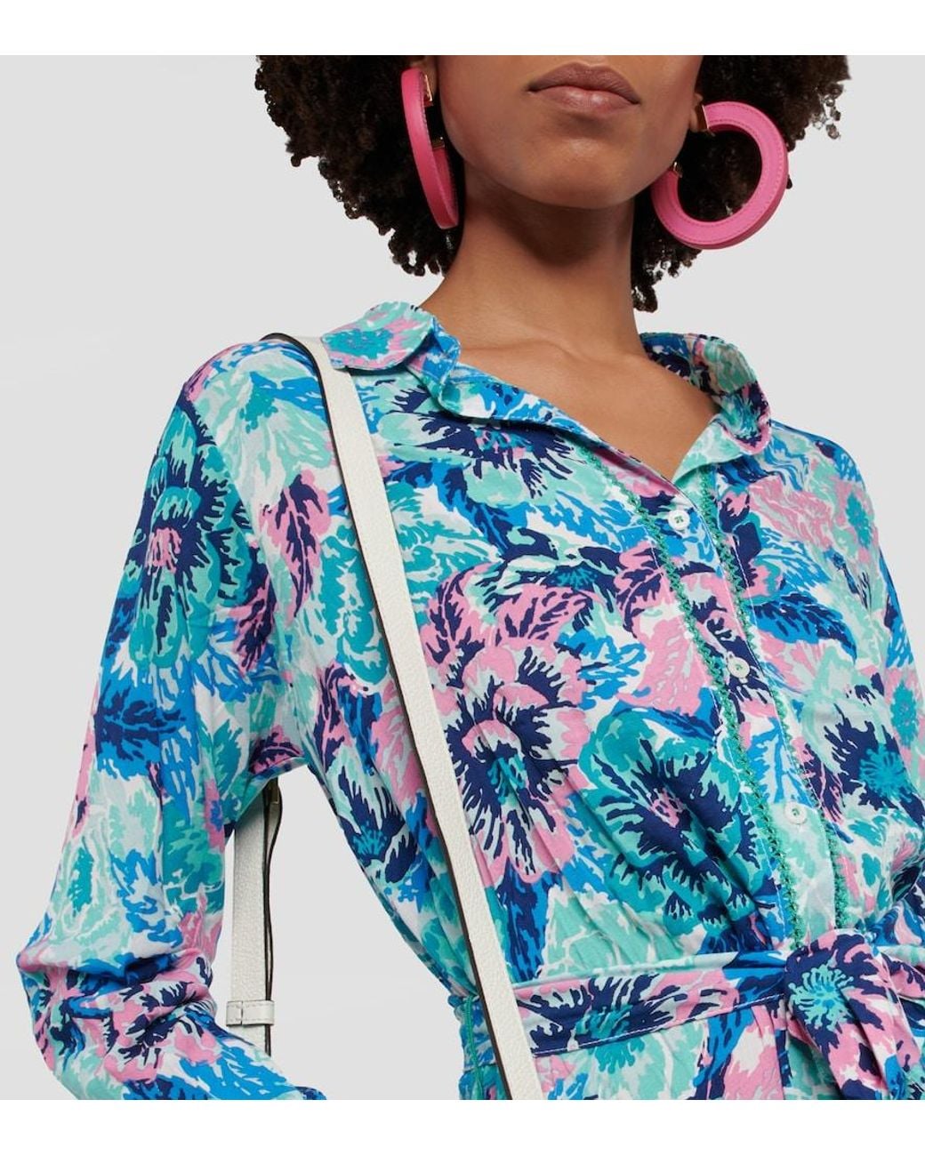 Poupette Blue Kimi Printed Maxi Dress