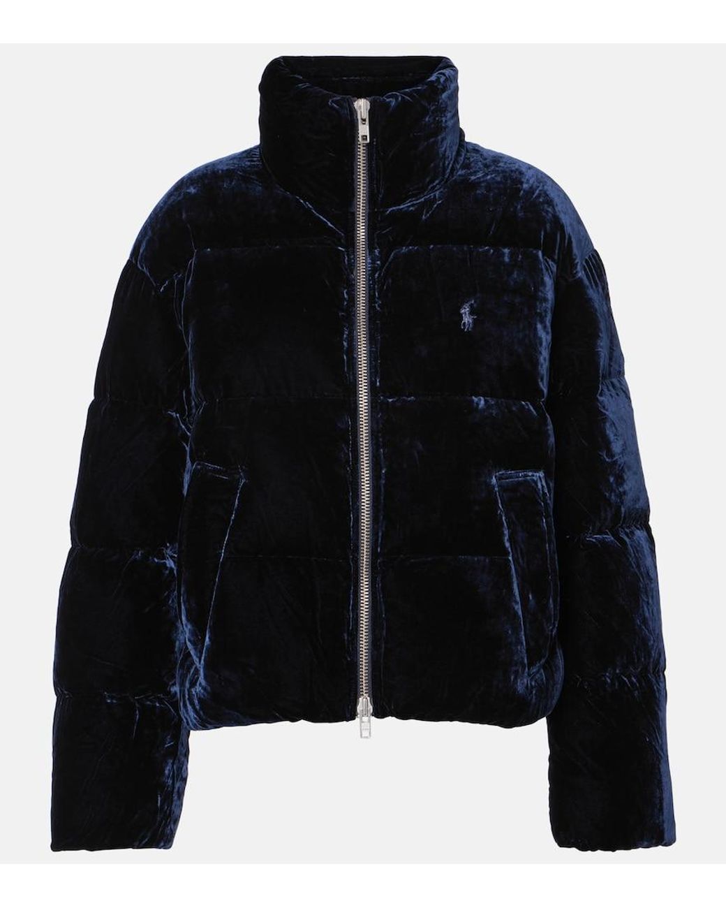 Polo Ralph Lauren Black Velvet Down Jacket