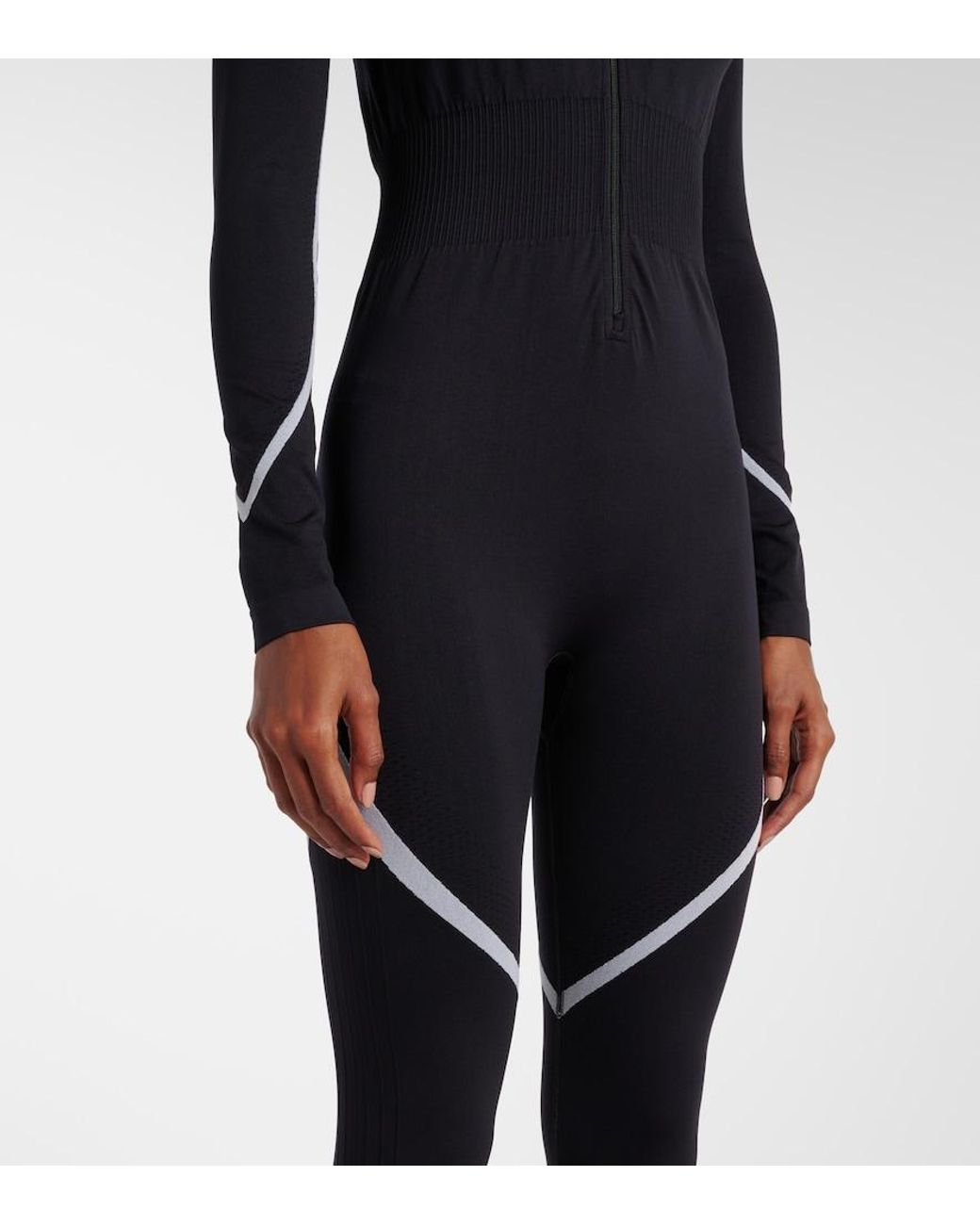 Perfect Moment Blue Seamless Turtleneck Jumpsuit