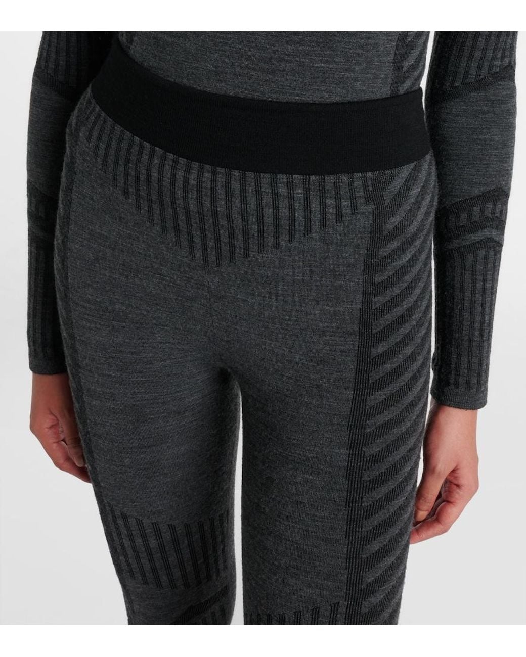 Fusalp Gray Seamela High-Rise Technical Leggings